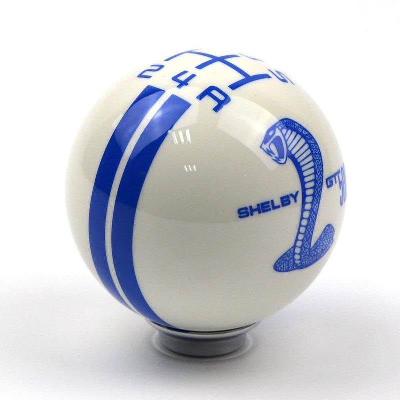 Dreamseek for Ford Mustang Car Gear Shift Knob 5 Speed Cobra Logo Manual Handle Ball (Blue) - Image 5